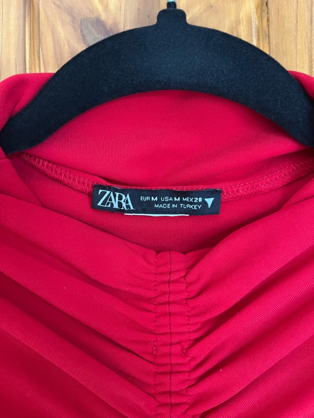 ZARA Scarlet Ruched Long Sleeve Mini Dress - Picture 3 of 6